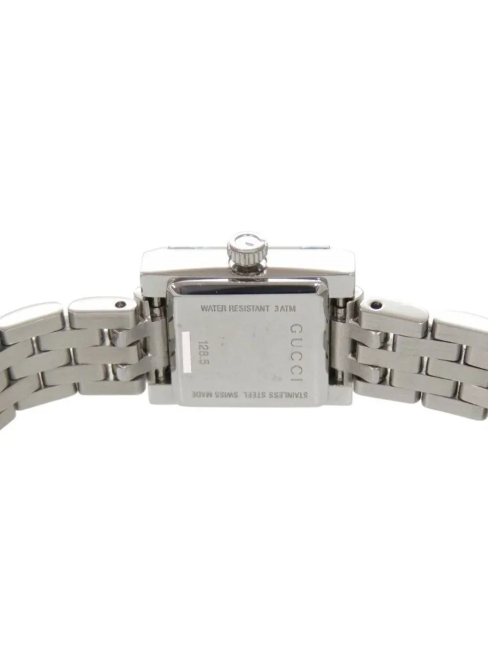 Gucci 128.5 G Type/frame SS Black Quartz Watch Dial